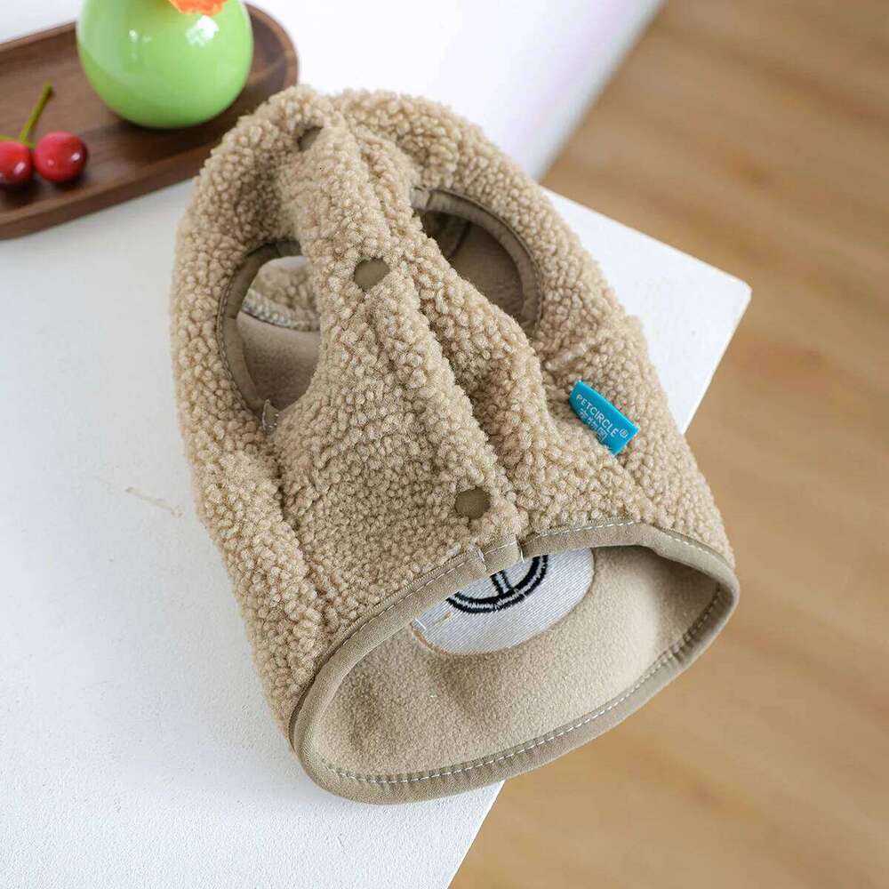 1-Piece Pet Autumn and Winter Thickened Thermal Jacket Cat Dog Dudu Lamb Fleece Vest-Bear XJ260127