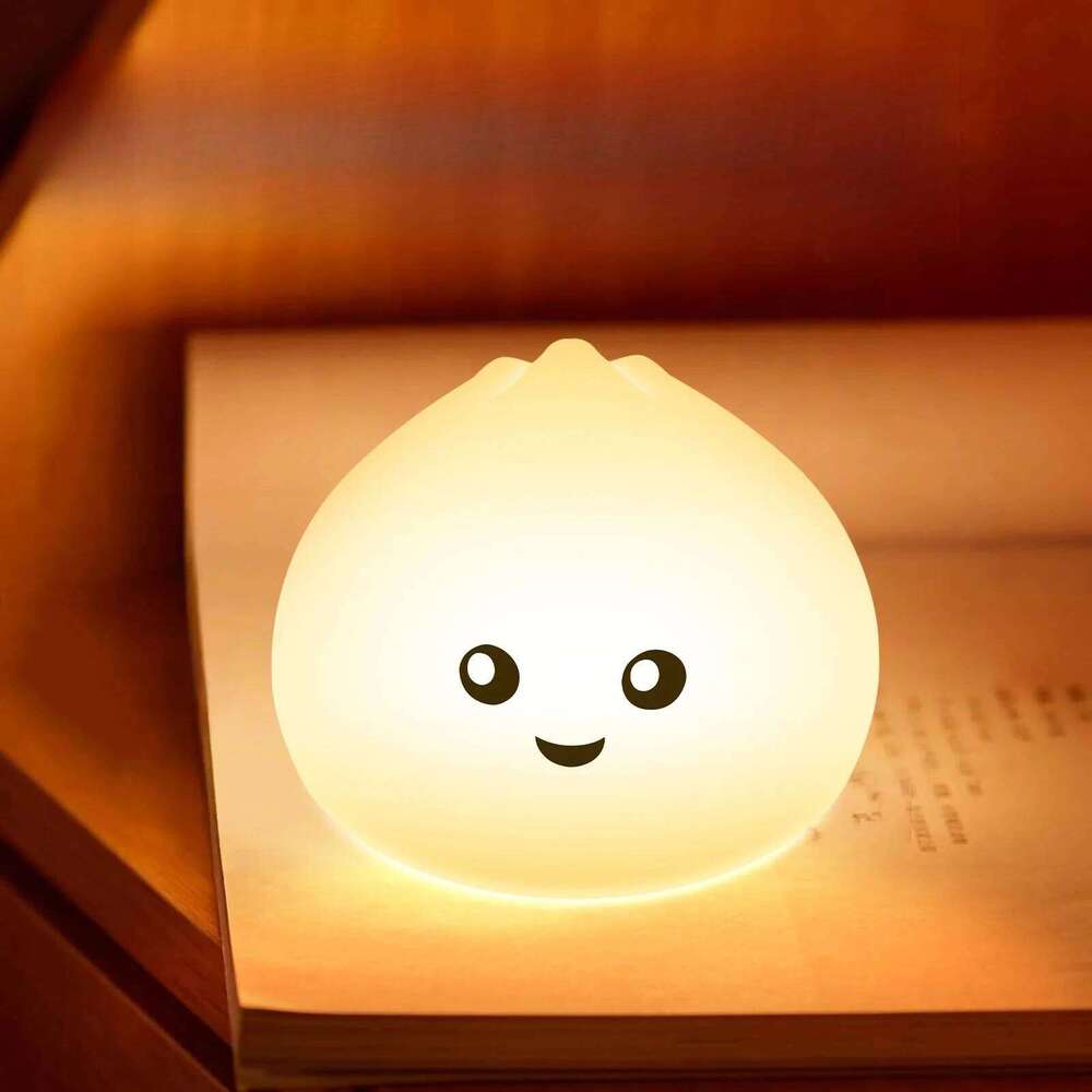 Creative Battery Powered Cute Light Baozi-shaped Silicone Soft Baby Night Sleeping Lighting Eye Protection for Bedroom Z260127