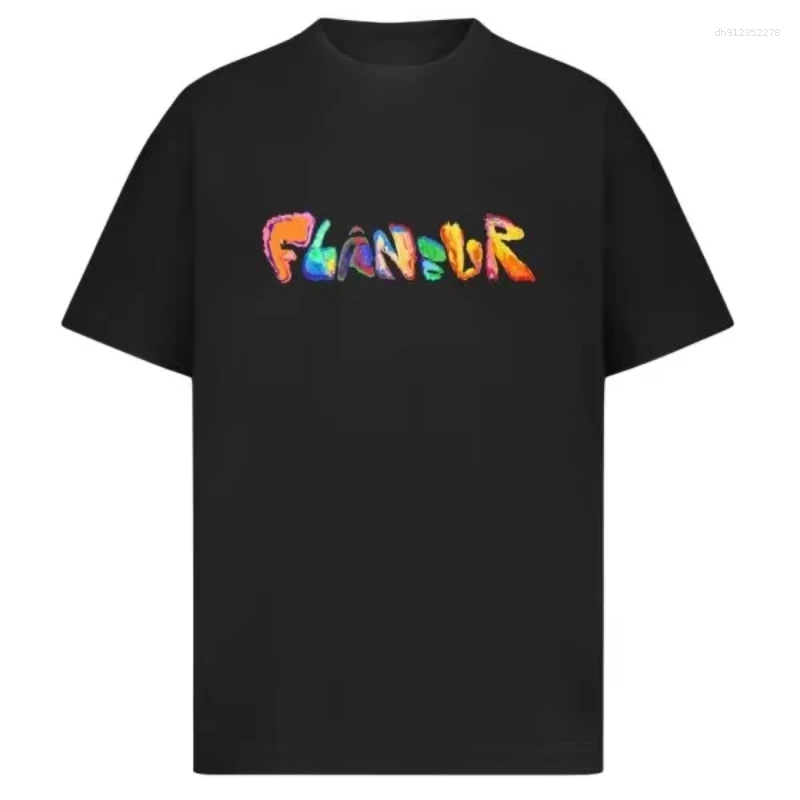 Men's T Shirts 2026 Summer Flaneur Homme Floral Graphic Brand Pattern Printed Luxury Pure Cotton Men 'and Women' T-shirts Top