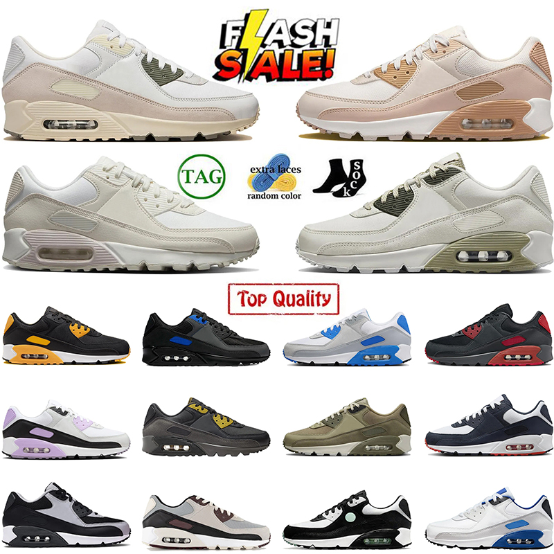 2026 Designer 90 running shoes 90s sneakers chaussures White Dark Stucco Phantom Light Orewood Brown Spring Green outdoor sport mens women trainers size 36-45