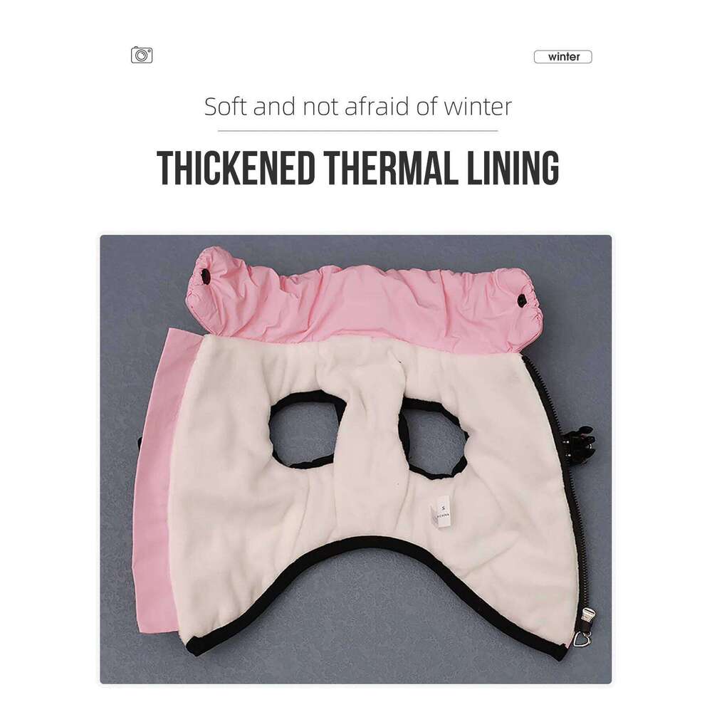 Comes with a traction ring, pet coat, jacket, three-layer thick warm dog clothing, autumn and winter waterproof fabric, small an XJ260127