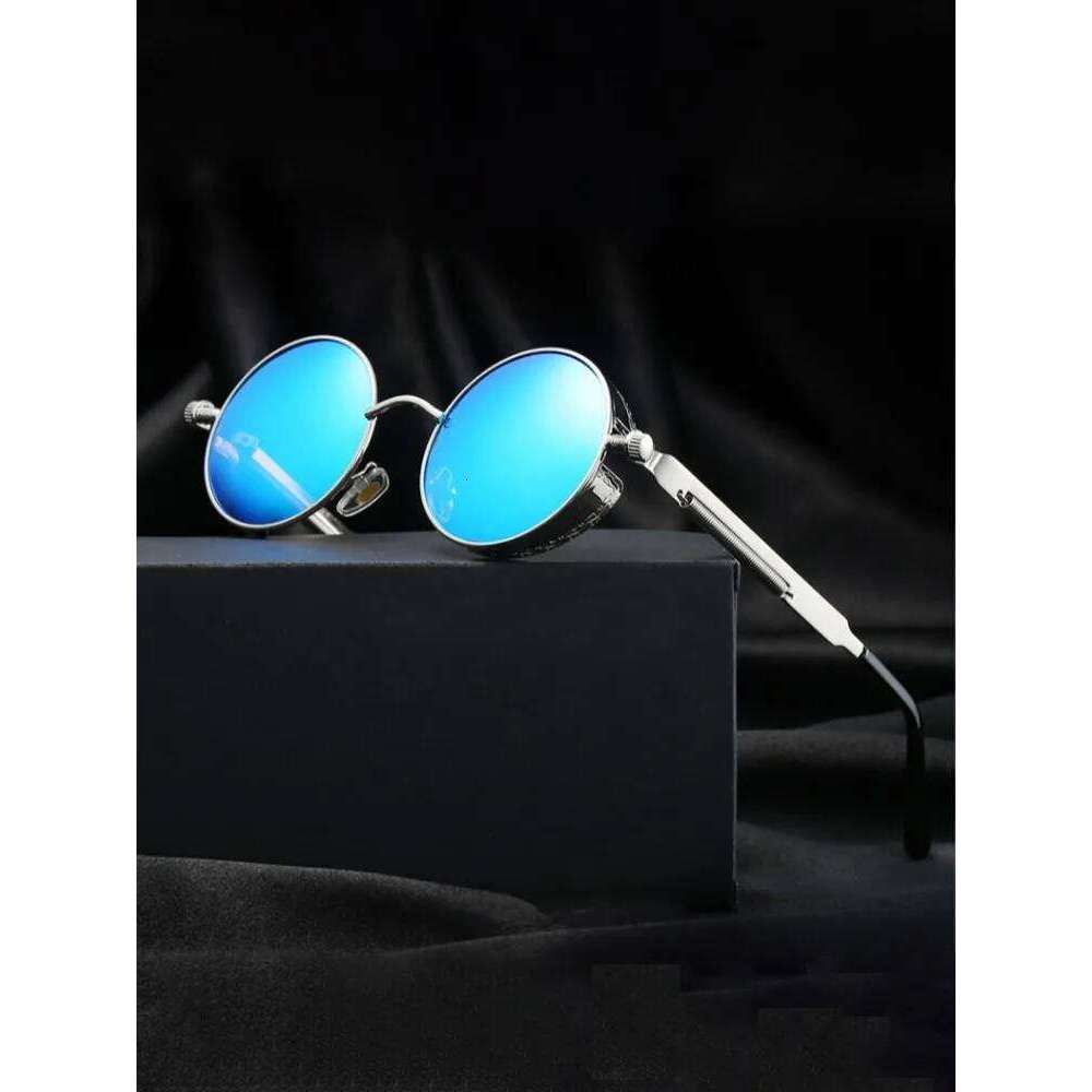 Metal Steampunk Sunglasses Men Women Fashion Round Brand Vintage Sun Glasses High Quality Oculos de sol UV400 Z260127