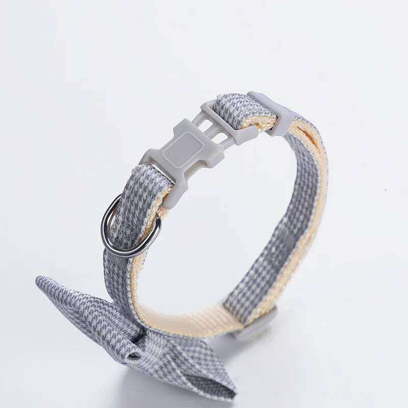 Collar Adjustable Durable Collars Cute Bow Kitten Necklace Soft Bell Puppy Lead Pet Product Dog Supplies Cat Accessories