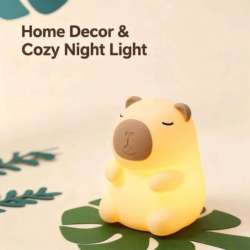 Capybara Night Light, Rechargeable Silicone Desk Lamp with Dimmable & 7 Color Changing Modes, Cute Animal Decor Gift Idea Z260127