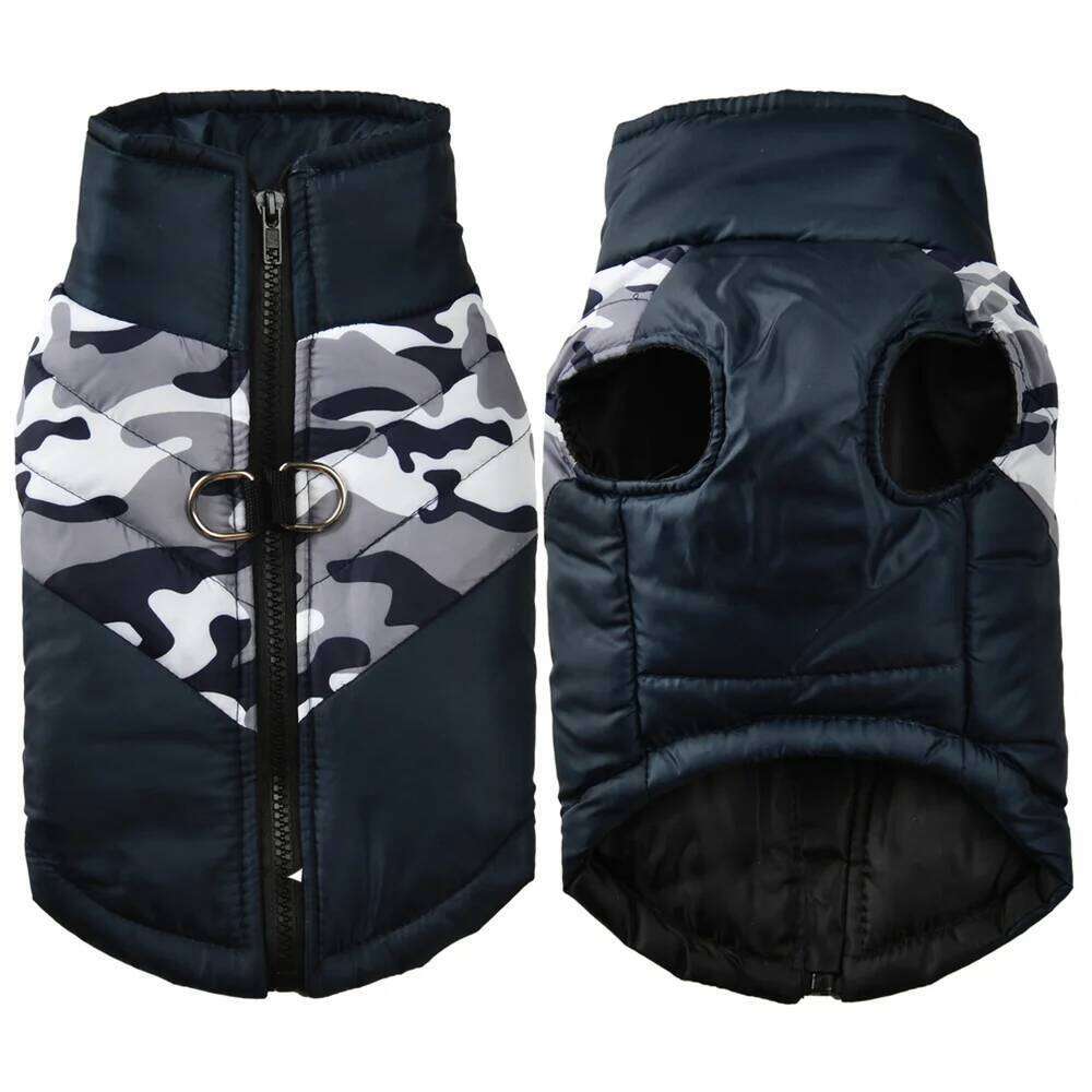 Camouflage Print Warm Pet Vest Winter Outdoor Windproof Dog Outfits For Small Medium Dogs Pets Coat Bulldog Chihuahua Jacket XJ260127