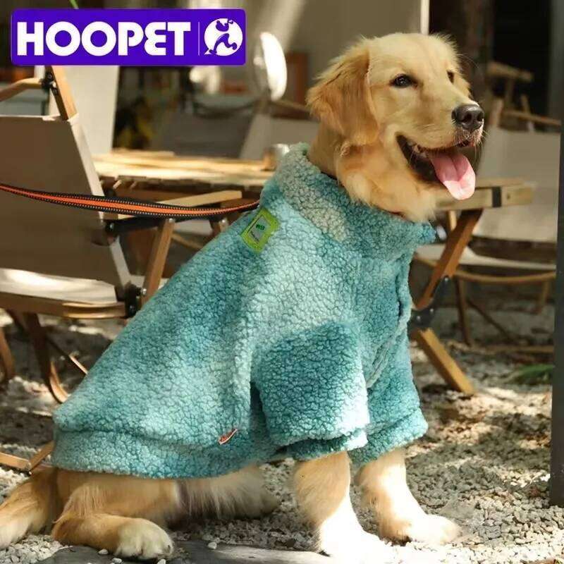 HOOPET 3XL-7XL Winter Thick Big Dog Clothes Lambs Wool Jacket for Medium Large Dogs Windproof Coat Pet Accessories XJ260127