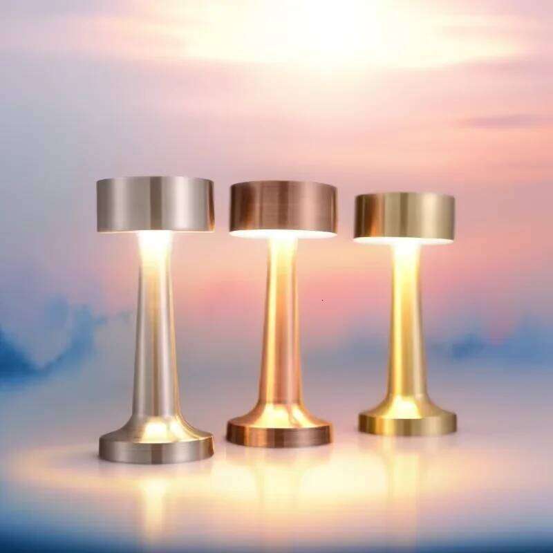 Creative Retro LED Table Lamp USB Rechargeable Touch Dimmable 3 Color Eye Protection Coffee Restaurant Decoration Night Light Z260127