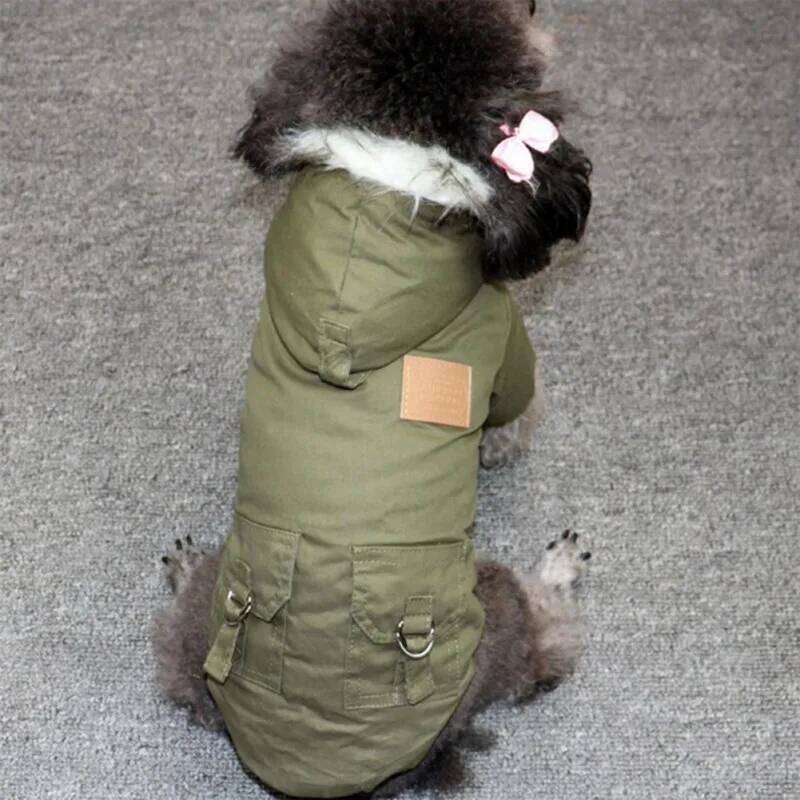 Winter Pet Clothes Puppy Dog Coat For Small Medium Dogs Thicken Warm Chihuahua Yorkies Hoodie Jacket Pets Clothing XJ260127