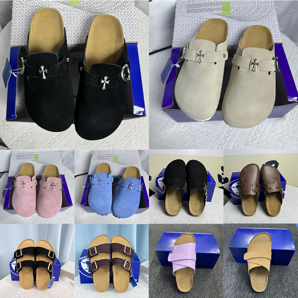 Free shipping Designer Clogs Sandals with Box Clog Slippers Cork Flat High Quality Fashion Summer Genuine Leather Slide Favourite Beach Ssandal for Women and Men