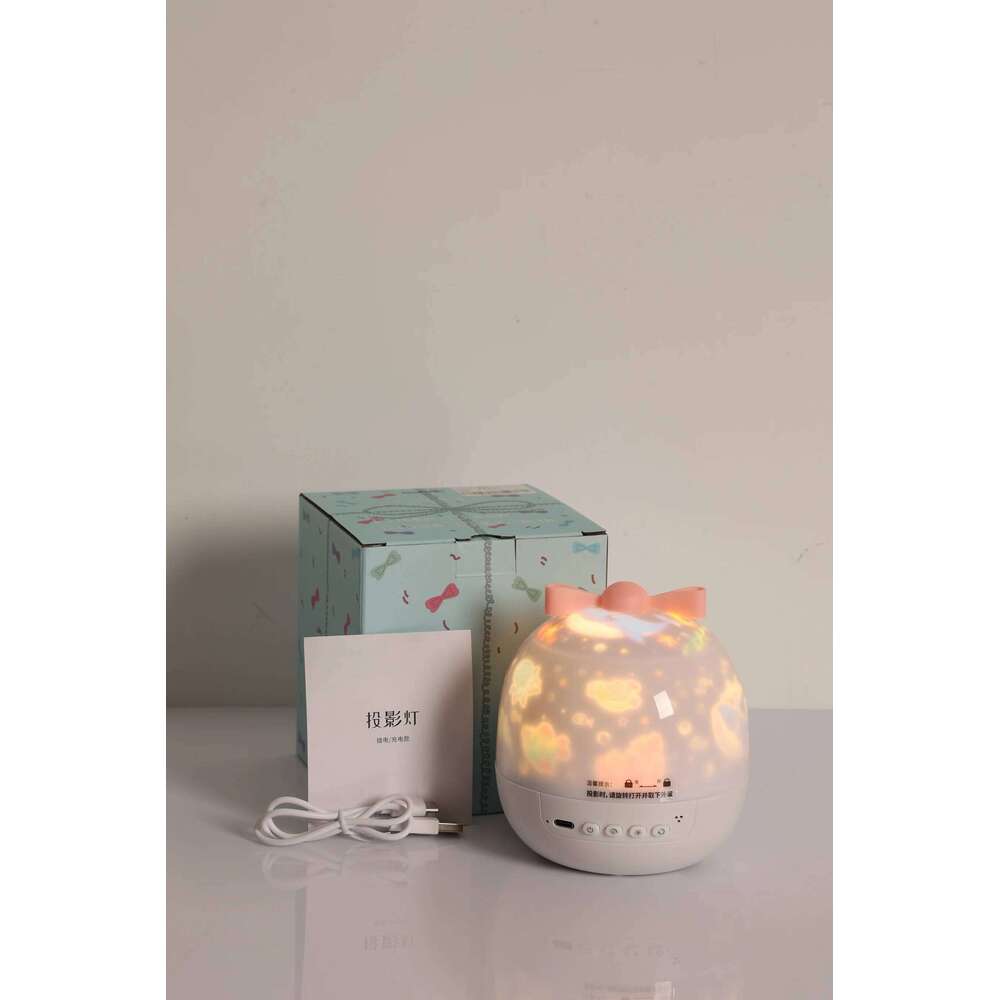 Star Light Projection Rotating Rechargeable Bedroom Ceiling Atmosphere Night Lamp Stars Childrens Birthday Gift with Films Sheet Z260127
