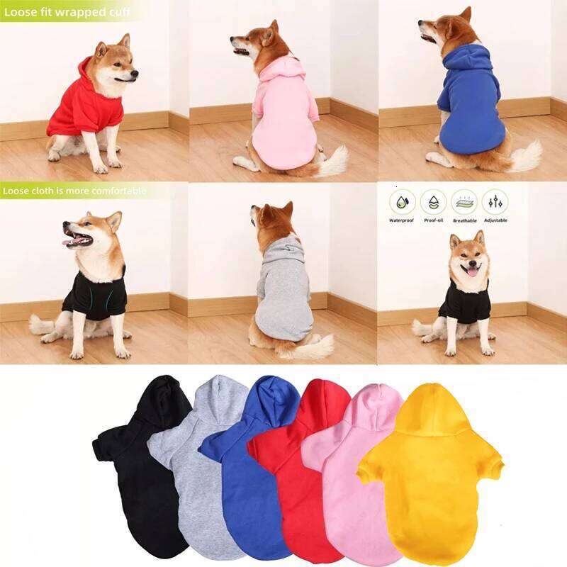 2021 Winter Dog Hoodies Fleece Warm Sweatshirt Small Medium Large Jacket Clothing Pet Costume Dogs Clothes XJ260127
