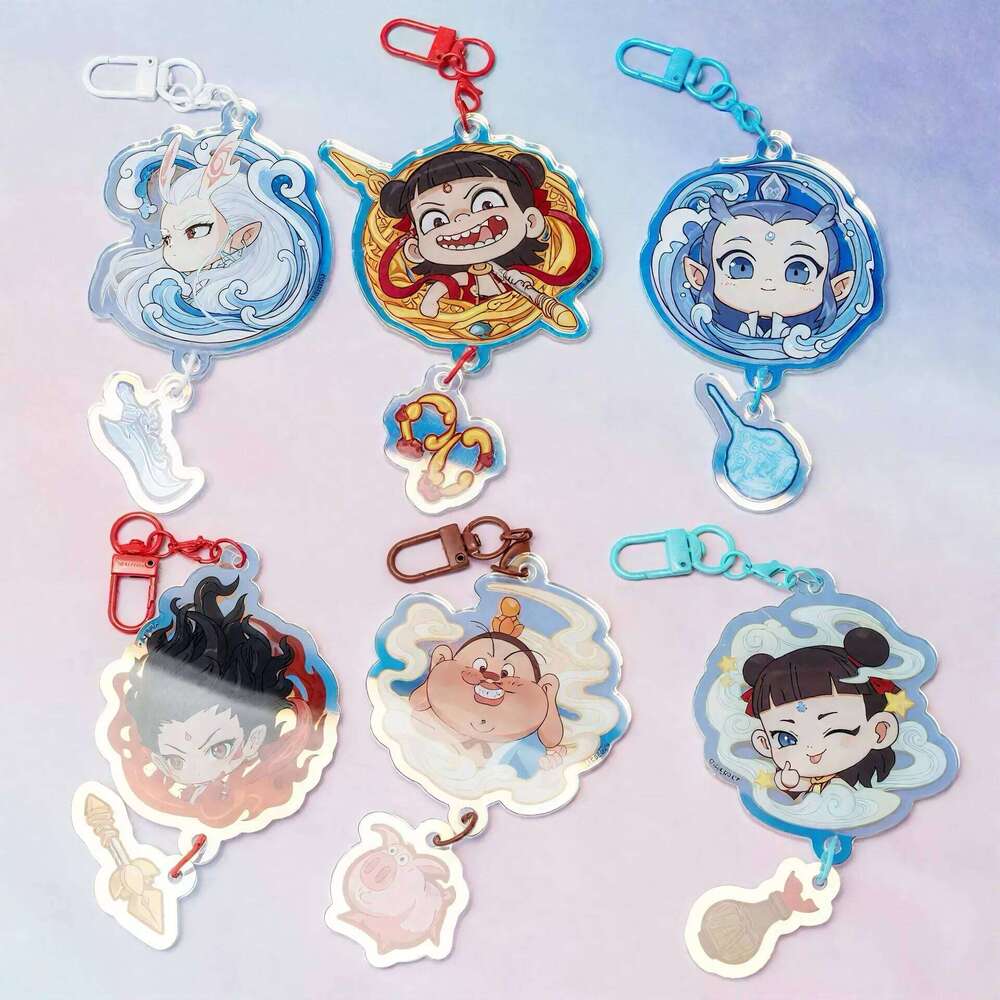 Nezha's Demon Child Roaring Sea Keychain Pendant S260126