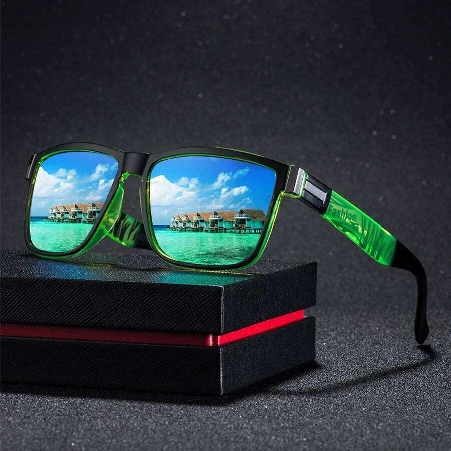 Fashion Vintage Pattern Square Sunglasses Men Women Fishing Driving Man Luxury Brand Sun Glasses UV400 Eyewear Z260127