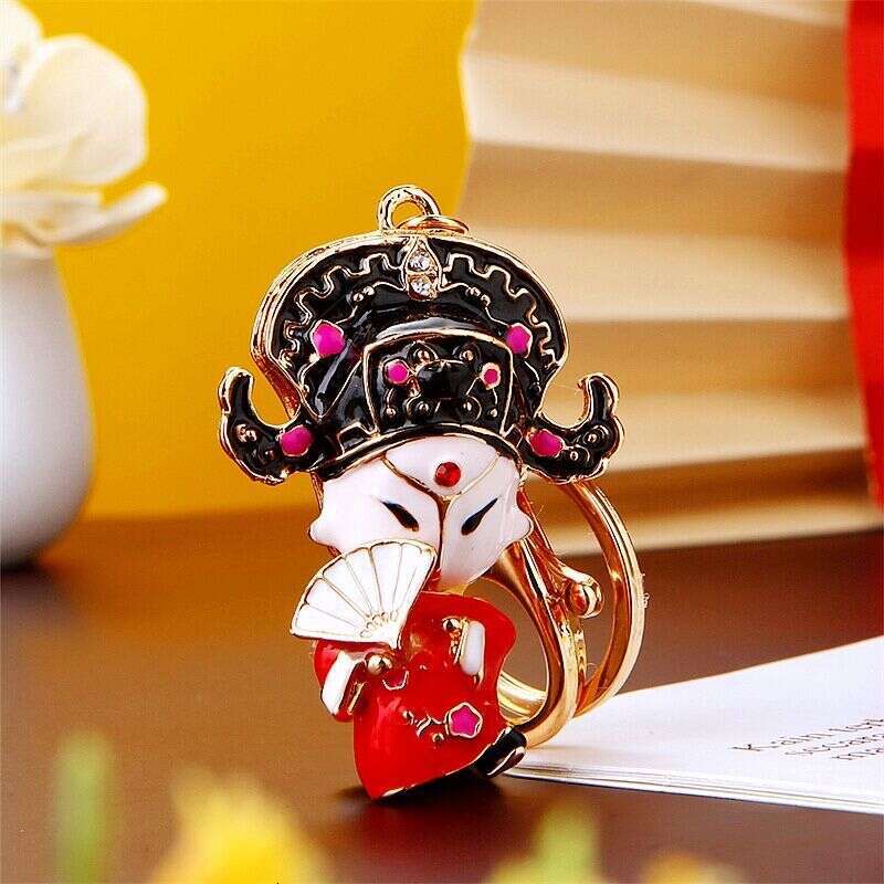 National Essence Opera Huadan Wusheng Car Women's Bag Pendant Metal Keychain Creative Gift Wholesale S260126