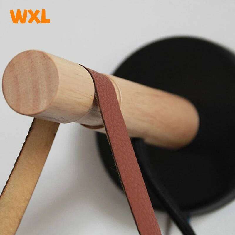 Modern LED Bedroom Bedside Living Room Nordic Belt Wooden Wall Lamp E27 110-240V Black White Z260127