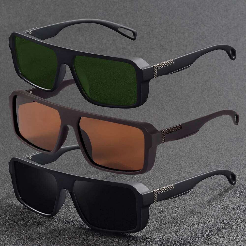 AIMISUV Oversized Square Polarized Sunglasses for Men Vintage Steampunk Sun Glasses Women Fashion Sports Goggles Shades UV400 Z260127