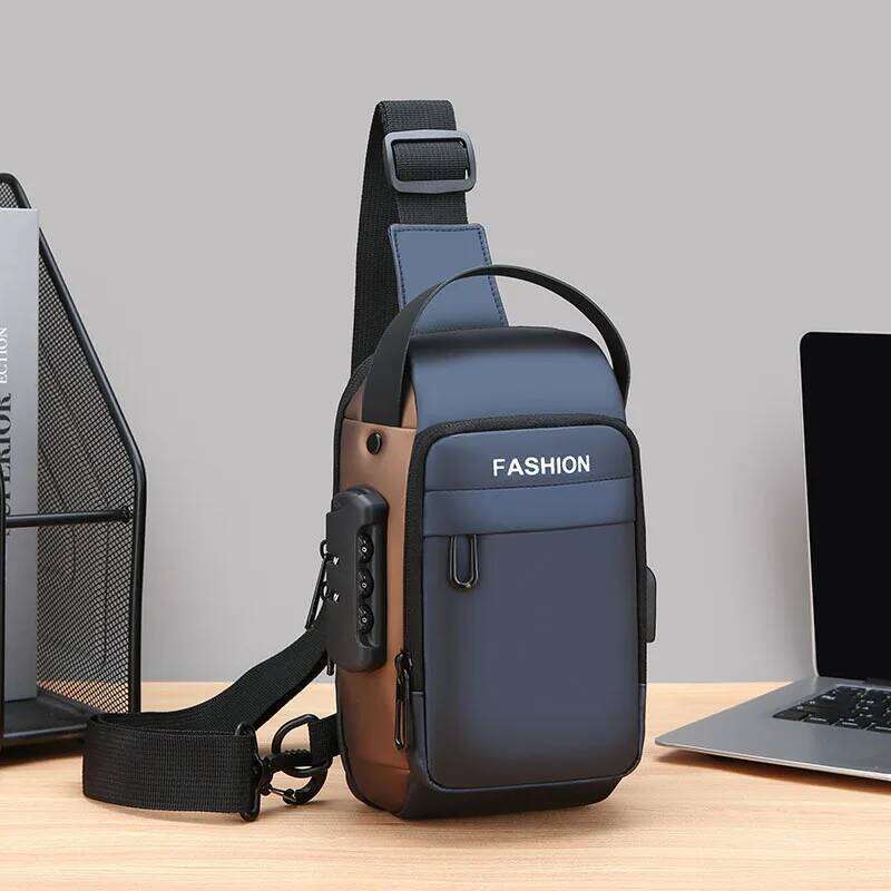 Men Anti Theft Chest Bag Shoulder USB Charging Crossbody Package School Short Trip Messengers Bags Men's Oxford Sling Pack