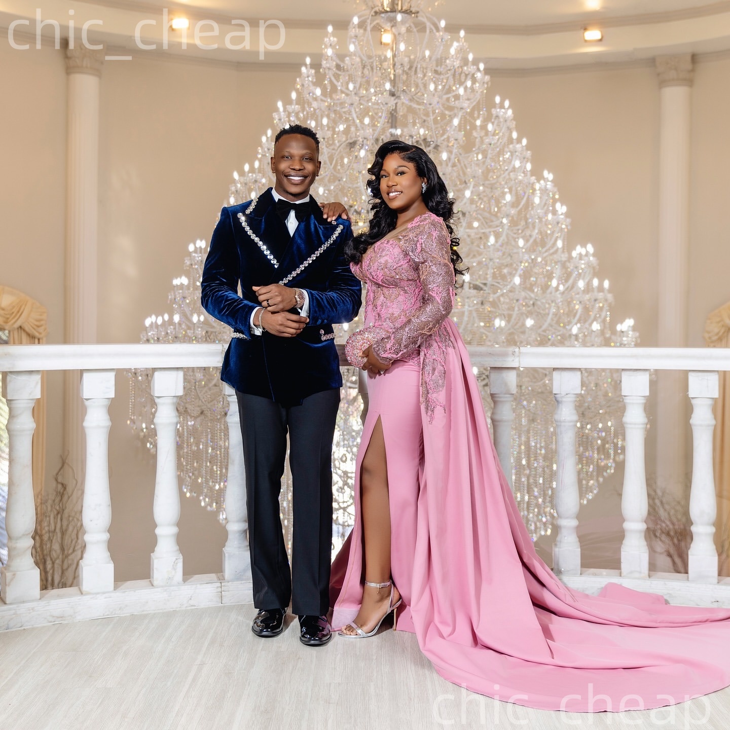 Aso Ebi Pink Mermaid Prom Dresses 2026 Lace Beaded Satin Detachable Train Evening Formal Party Second Birthday Engagement Gowns Dress For Special Occa