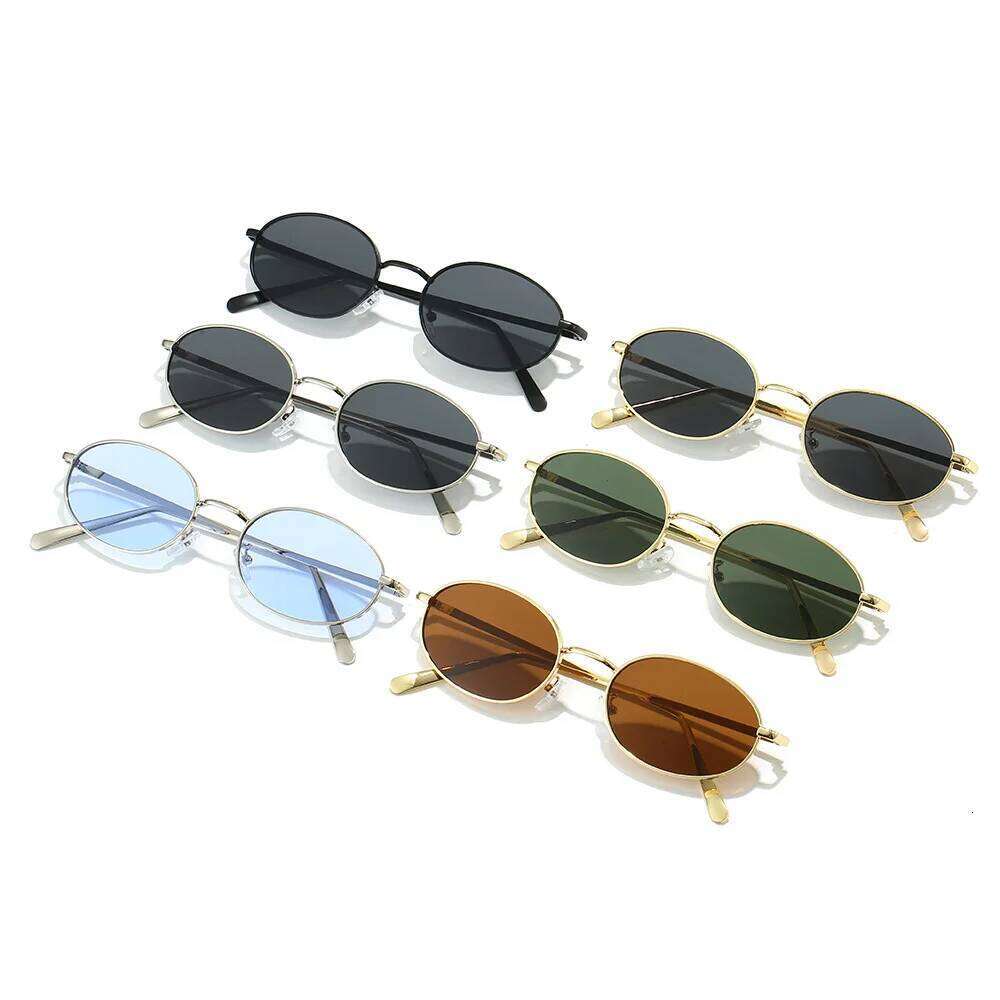 Retro Sexy Small Oval Leopard Print Sunglasses for Women Ins No Makeup Solid Color Frame Men's Glasses Cute Decorat Z260127