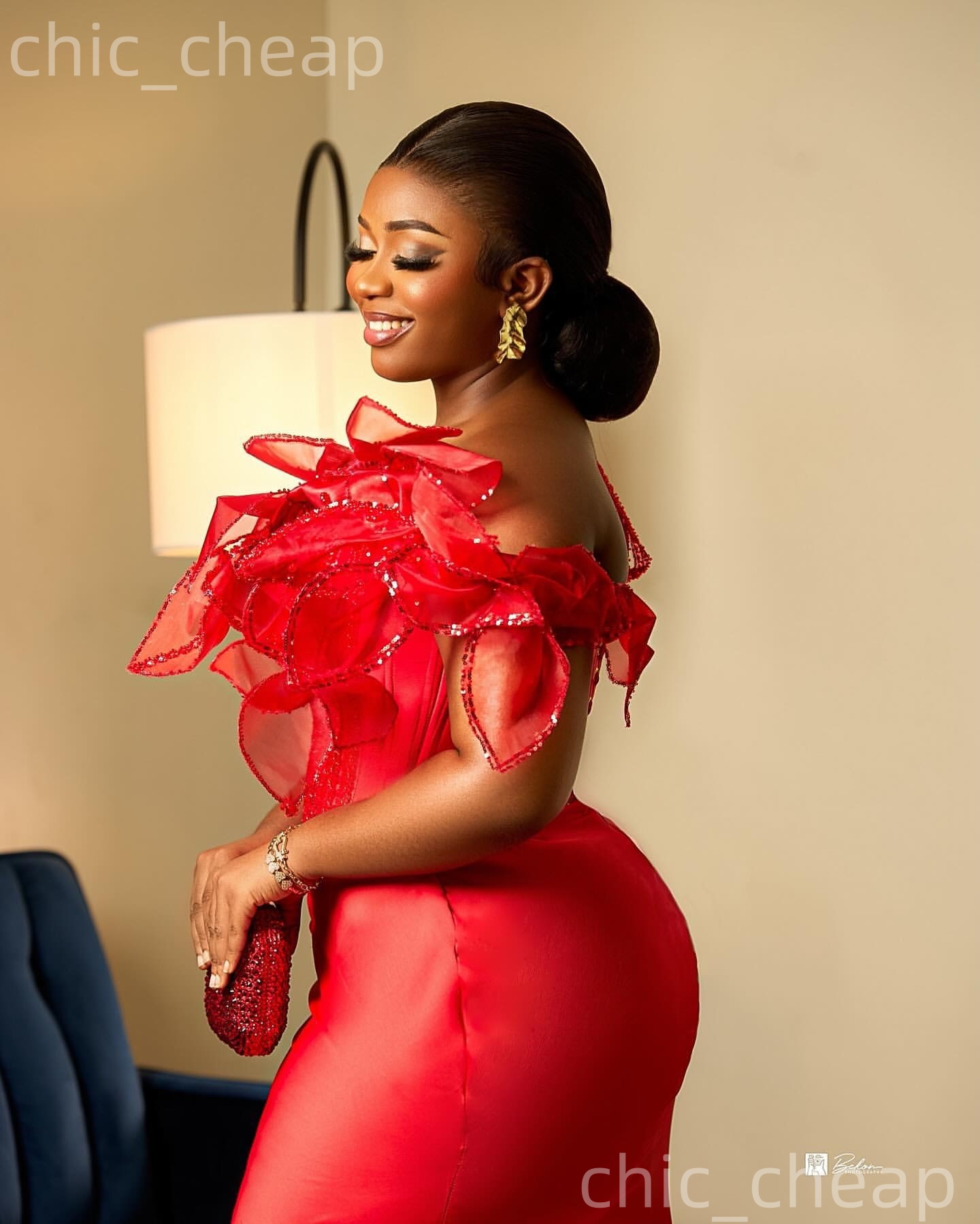 2026 Plus Size Red Mermaid Mother Of Bride Dresses Florals Beaded Satin One Shoulder Evening Party Mama's Dress Vintage 50's Birthday Weddin