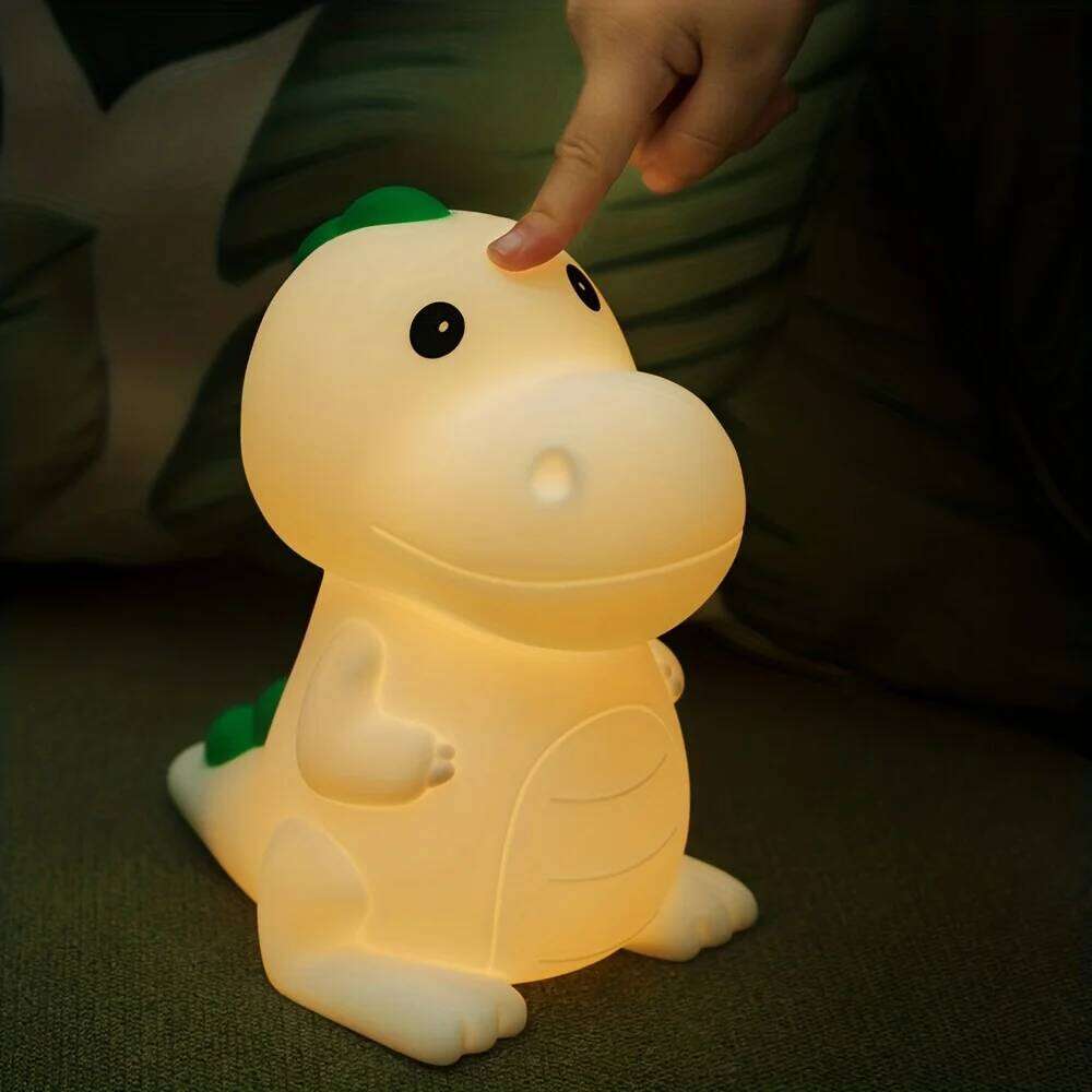LED Dinosaur nightlight Cute cartoon animal children's room decoration Bedroom lamp USB rechargeable birthday gift Z260127