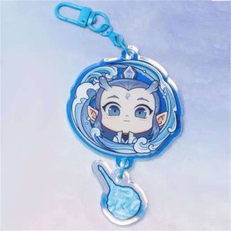 New Nezha: Devil Child's Sea 2 Cartoon Star Bell KeyChain Anime Acrylic llaveros Gifts School Bag Pendant Keyring accessories S260126