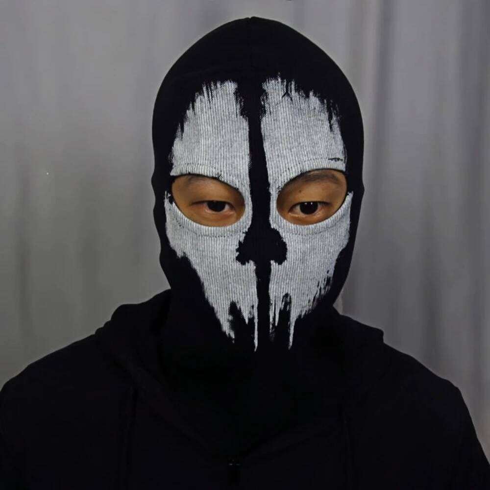Ghost Style Skull Balaclava Tactical Cotton Face Mask For Military Cosplay Motorcycle Skiing Call Of Duty Halloween Party Gear 26Y0127