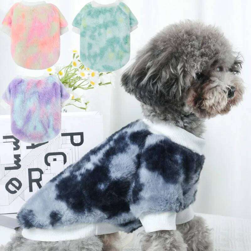 Winter Warm Dog Coat Pet Clothes for Small Medium Dogs Soft and Comfortable Rabbit Plush Puppy Cat Jacket Teddy Bichon Costume XJ260127
