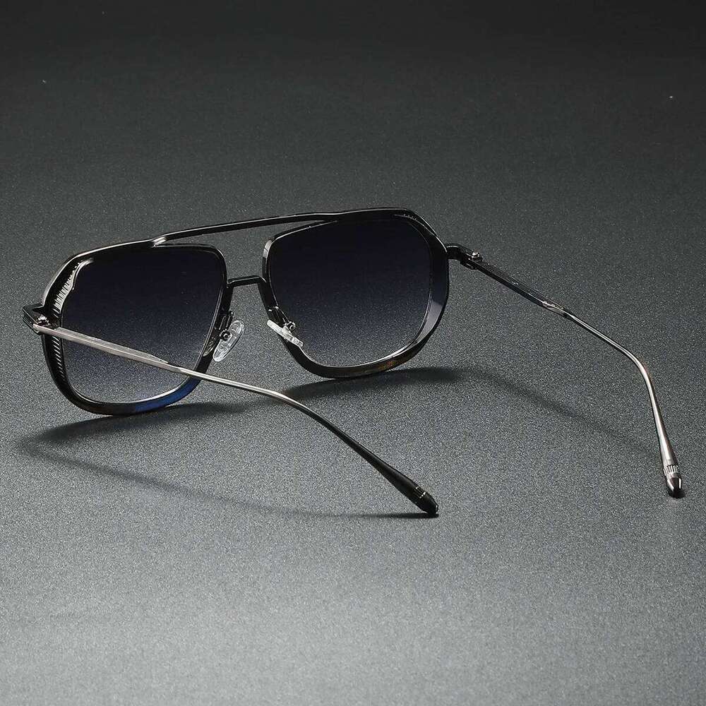 Ins Popular Unisex Pilot Frame Casual Gradient Trendy Sunglasses For Men Outdoor Driving Fishing Vacation Accessories Z260127