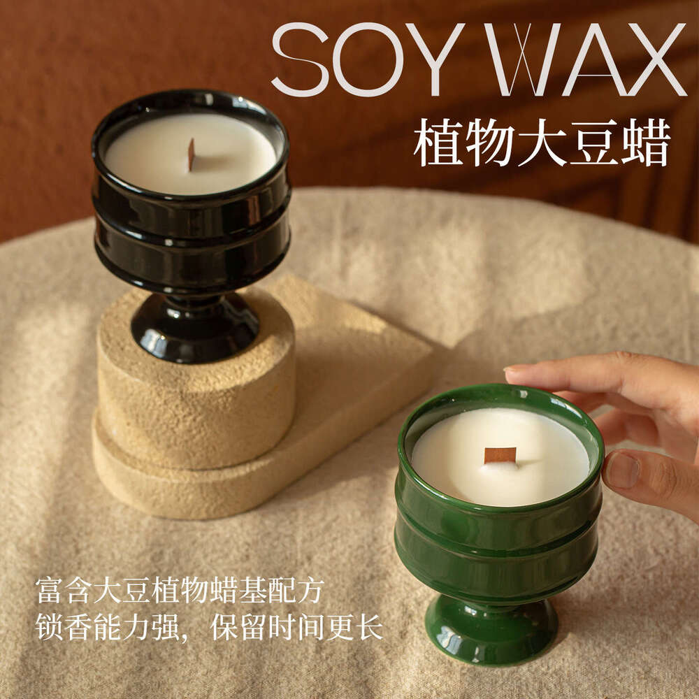 Bai Mi Container Cup Handmade Home Indoor Soy Wax Candle Aromatherapy Fragrance Y260127