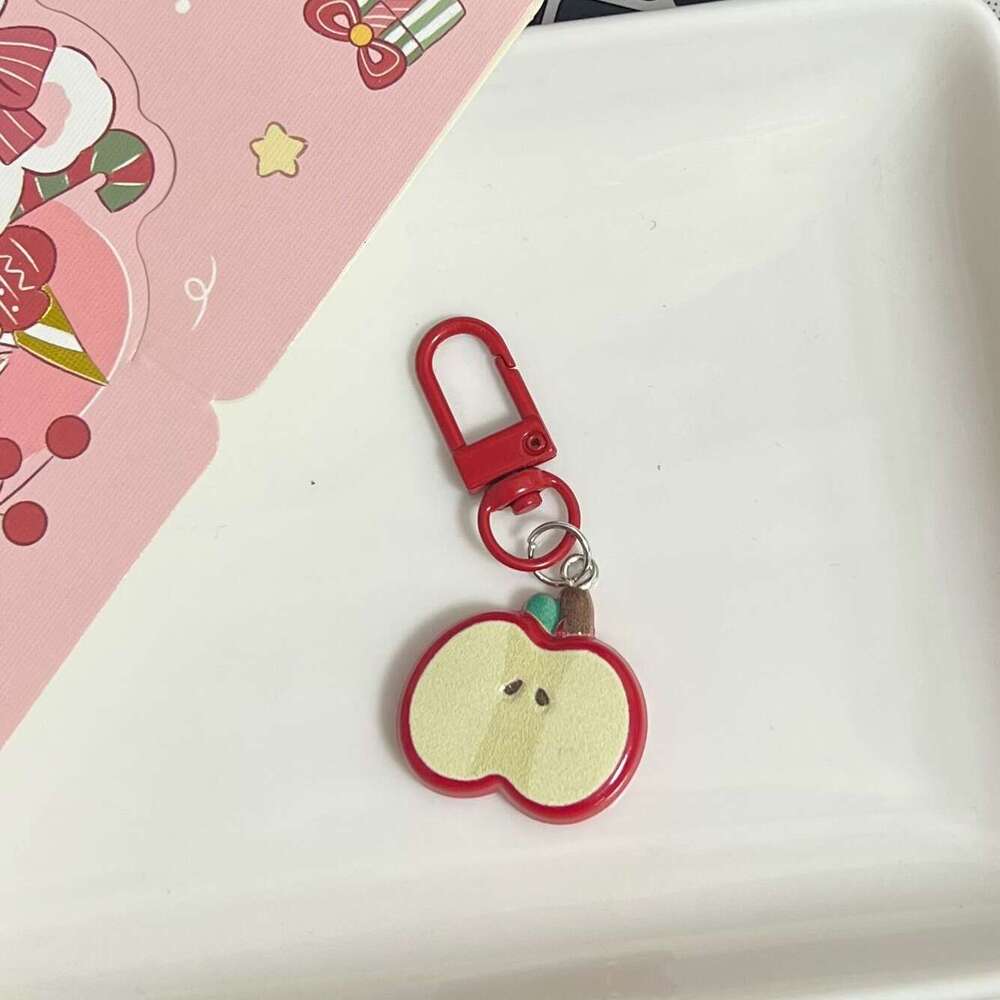 Cute Red Apple Keychain Girly Best Friend Pendant Gift Ornament Fun Food Play Backpack Accessory S260126