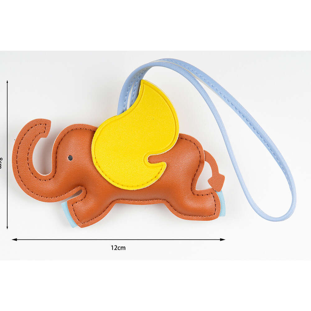 New Elephant Pendant Leather Creative Backpack Car Keychain 3D Accessories In Stock Wholesale S260126
