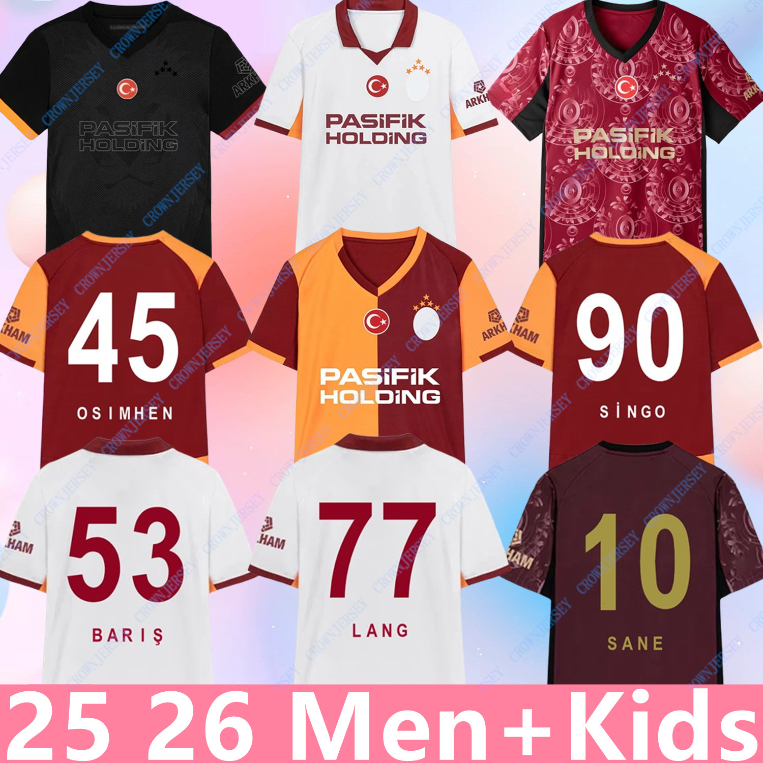 25 26 Galatasaray Soccer Jerseys Players fans ICARDI ZANIOLI BAKAMBU MERTENS LANG AKTURKOGLU OSIMHEN SINGO 100th Anniversary 2025 2026 men kids kit Football Shirt