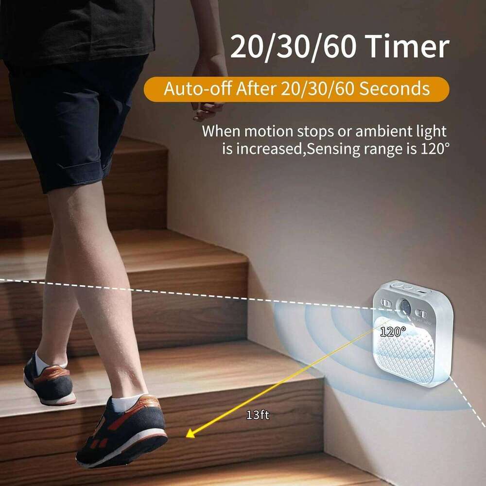 1-4 Pack Motion Sensor LED Rechargeable Stick-on Magnet Night Lamp for Bedroom Stairs Cabinet Hallway Kitchen Light Z260127