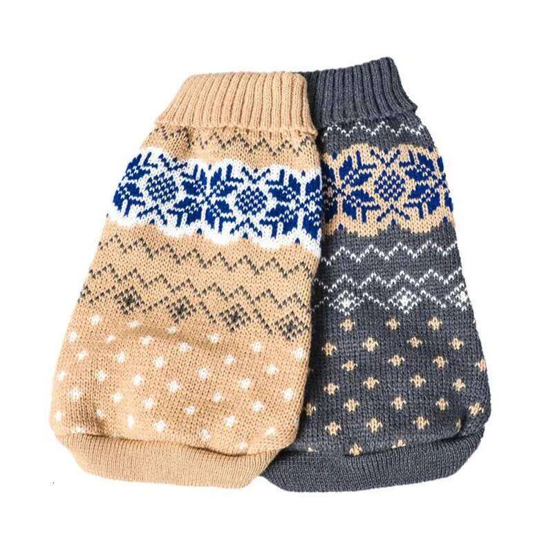 XS-XXL Soft Classic Puppy Dog Sweater Autumn Winter Warm Clothes Snowflake Pattern Pet Coat For Small Medium Large Dogs Cats XJ260127