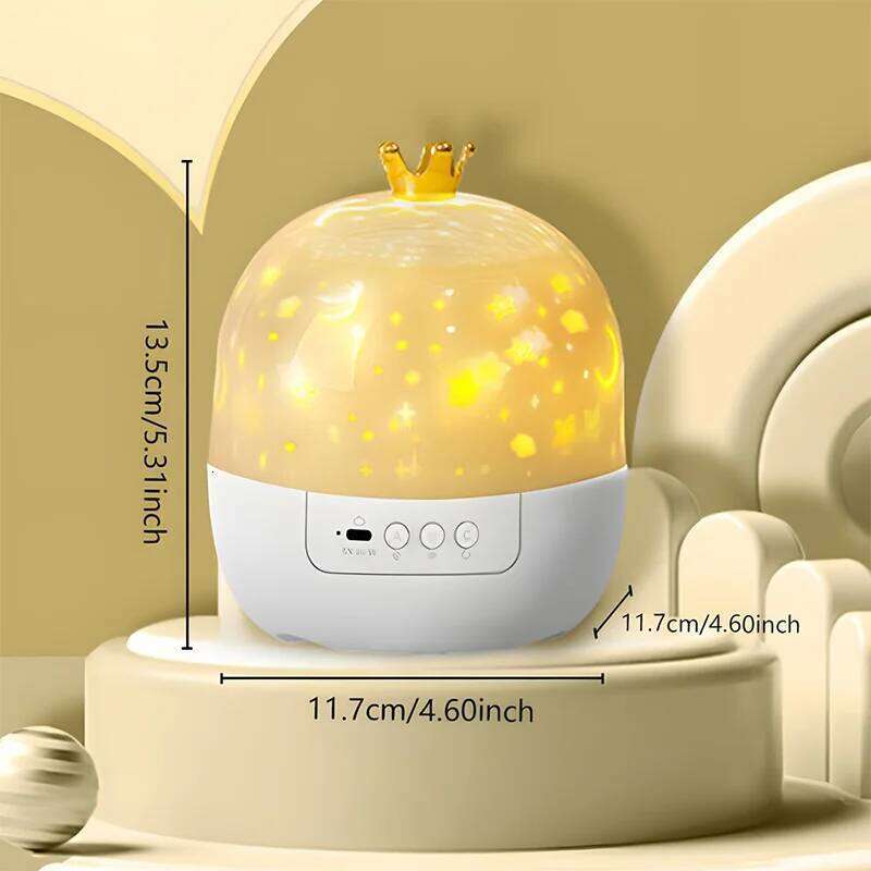 Crown Fantasy Star Sky Projection Night Light 15in1 Bedroom Ceiling Rotating Atmosphere Lamp Home Decoration Kids Birthday Gift Z260127