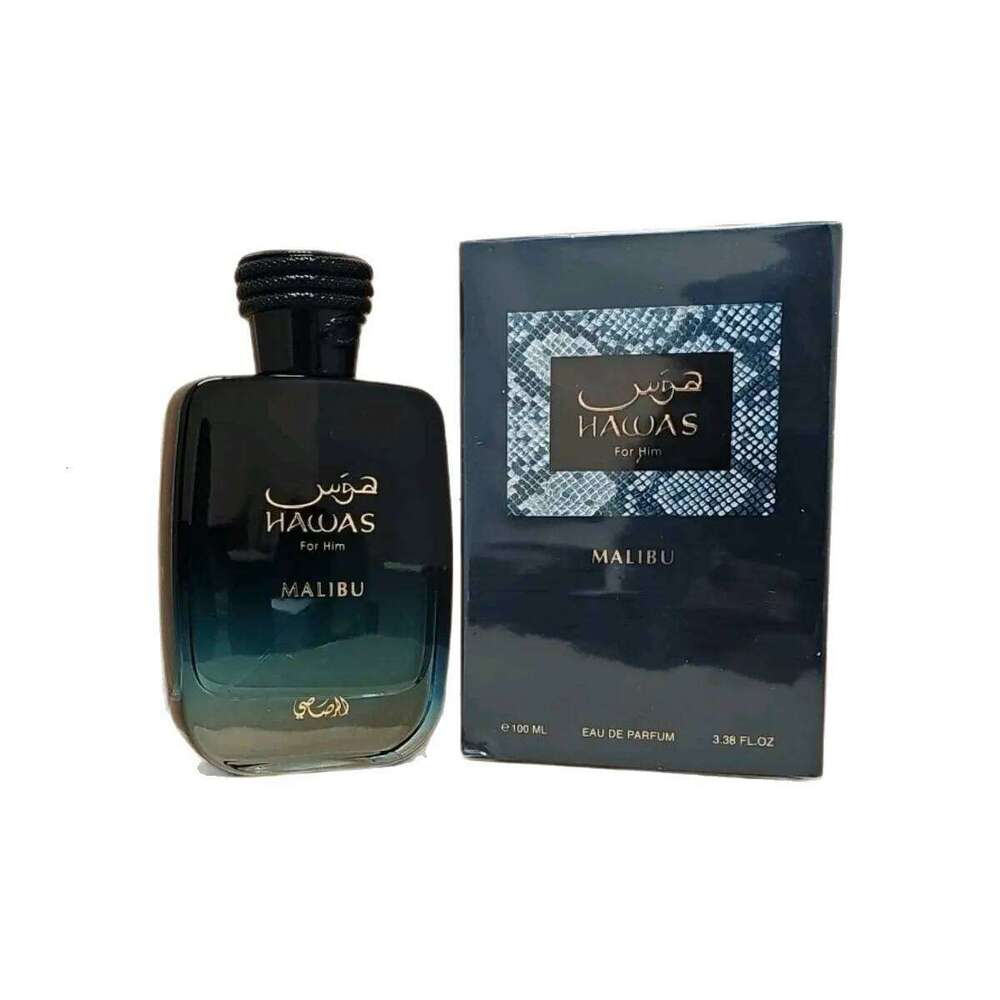 Rasasi Hawas Malibu Dubai Arabian Perfume Unisex Long-lasting Luxurious Middle East Woody And Floral Fragrance 26W01127
