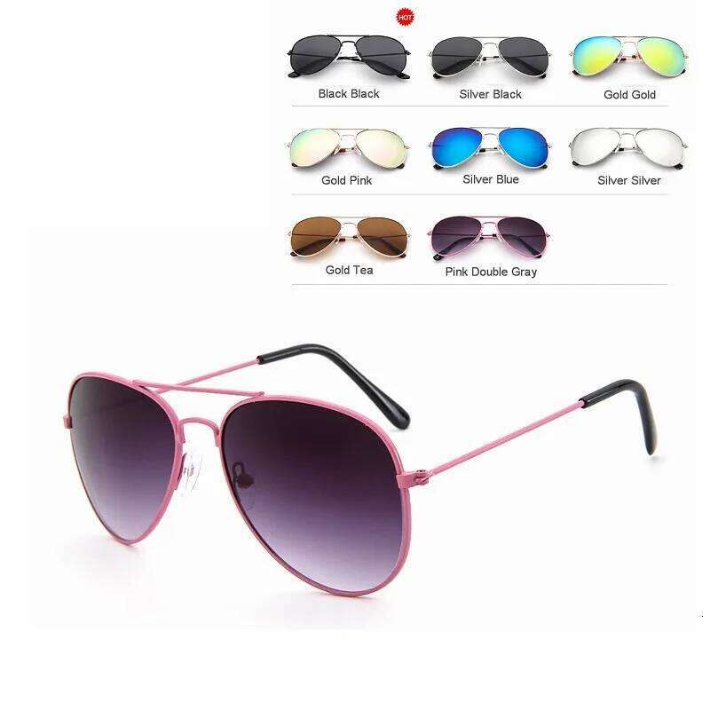Classic Aviation sunglasses For Boy And Girl Colorful Mirror Pilot Sun Glasses Children Kids Sunglasses Eyewear Z260127