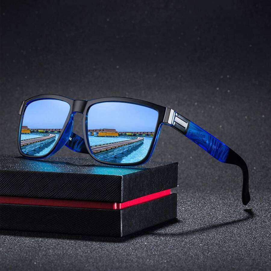 Fashion Vintage Pattern Square Sunglasses Men Women Fishing Driving Man Luxury Brand Sun Glasses UV400 Eyewear Z260127