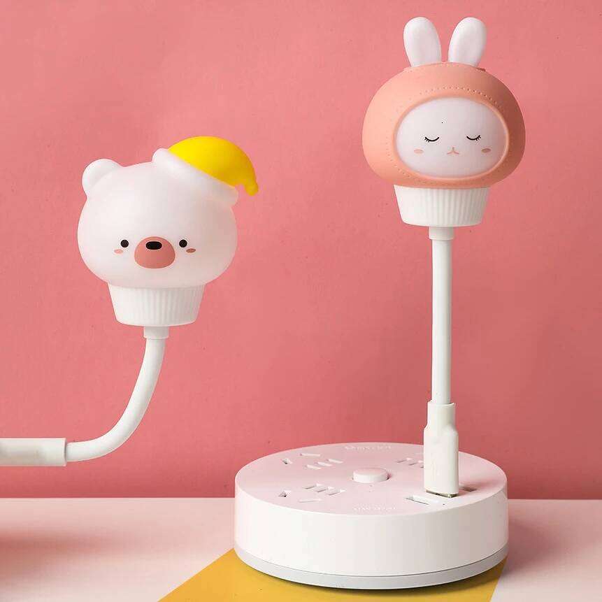 USB Light LED Cute Cartoon Night Bear Chick Kitten Remote Control for Baby Kid Bedroom Decoration Bedside Lamp Z260127