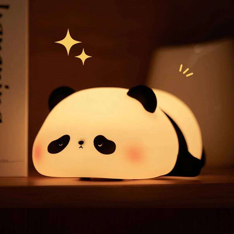 Panda LED Night Light Touch Sensor Cartoon Kid's Nightlights Silicone Child Holiday Christmas Gift Bedside Lamp Bedroom Decor Z260127