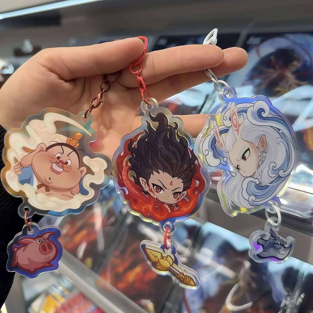 Nezha's Demon Child Roaring Sea Keychain Pendant S260126