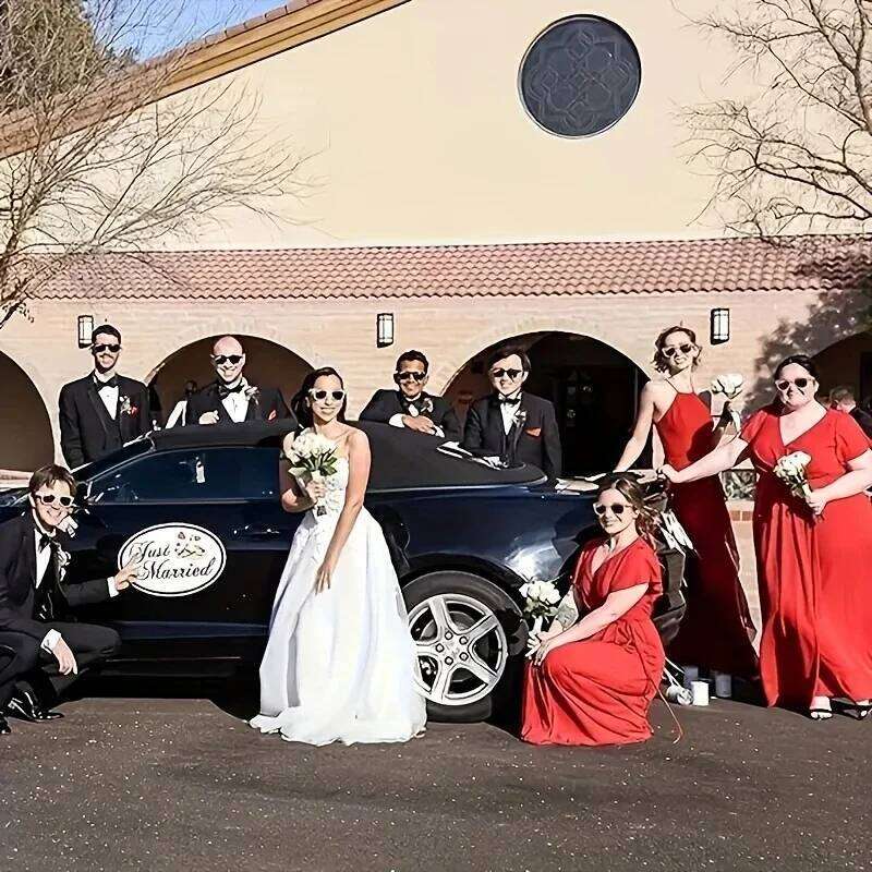 Square Bride and groom Shower Bridesmaid Gifts Wedding Supplies Bachelorette Party Gift Rice nail sunglasses Z260127