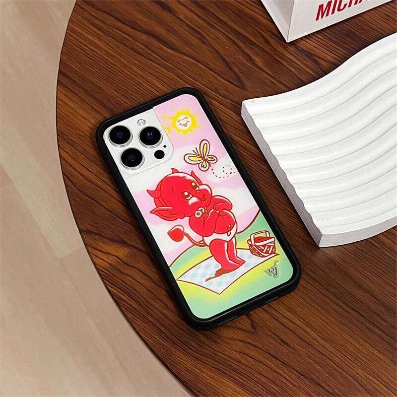 Wildflower Kensington Kiss cherub Phone Case for iPhone 17 12 13 14 15 16 Pro Max Plus Kitten Little Angel Devil lamb wf Cover 26Y0127 - view 7