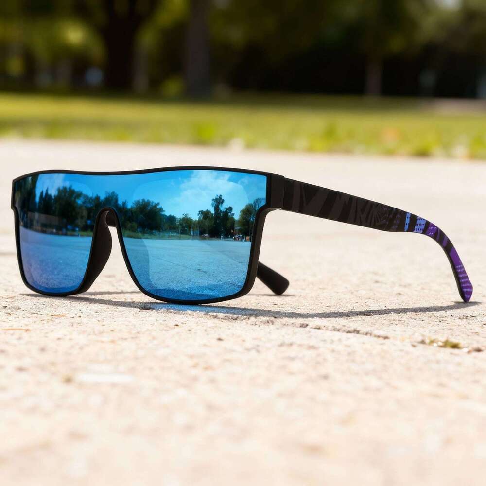 Classic Square Fashion Sports Sunglasses Patterned Temples, Unisex for Cycling, Hiking, Travel - Perfect Gift Z260127