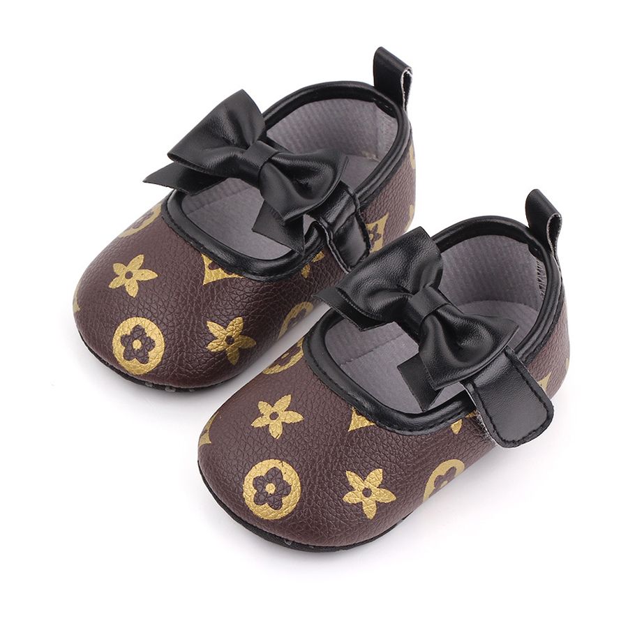 Newborn Infant Shoes Girl Princess Bow Soft Soled Non-slip Shoes First Walkers Crib Shoes Kidsnest Little Toddler Girls Shoes 0-18M K01051