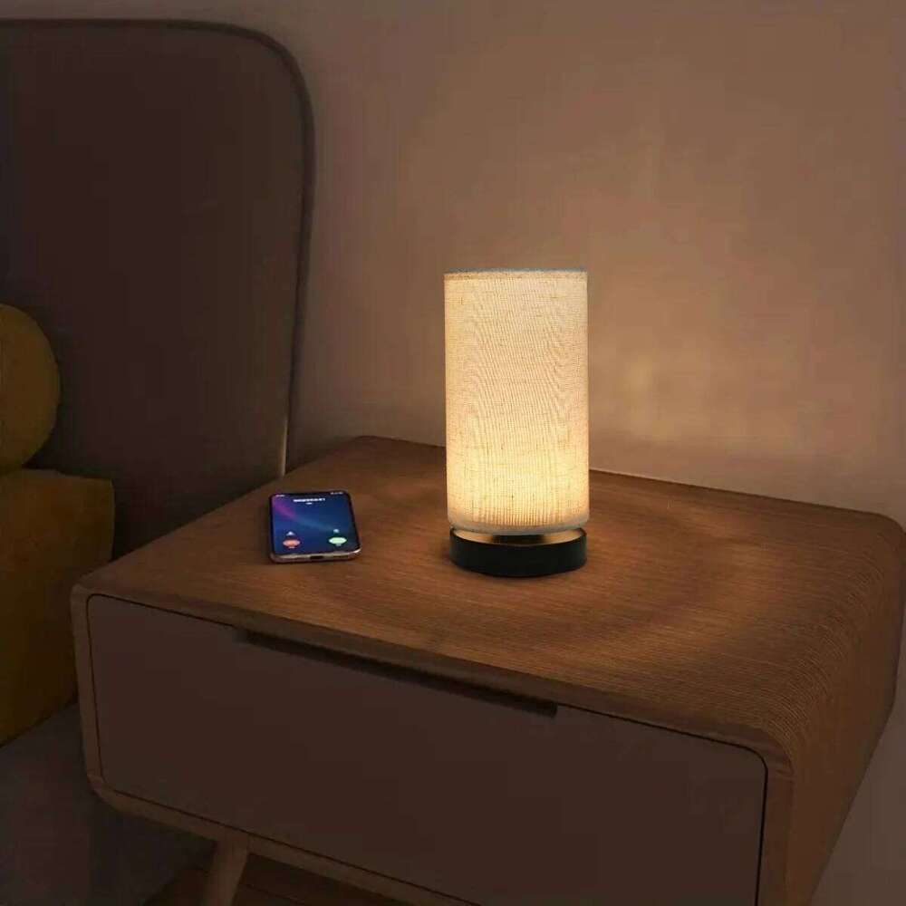 Nordic fabric table lamp, USB powered, suitable living rooms, bedrooms, offices - perfect gift for holidays and birthdays Z260127