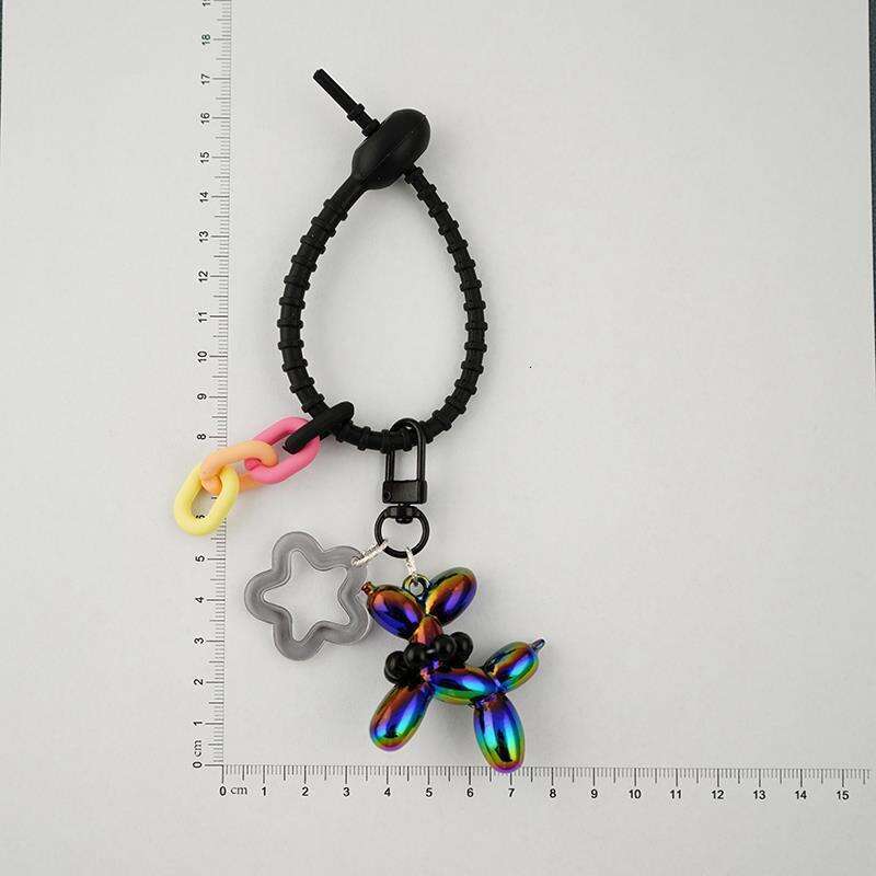 Dog-shaped jewelry keychain Dreamy Bubble pendant Beaded belt accessory for daily carrying of mobile phones and decorating bags