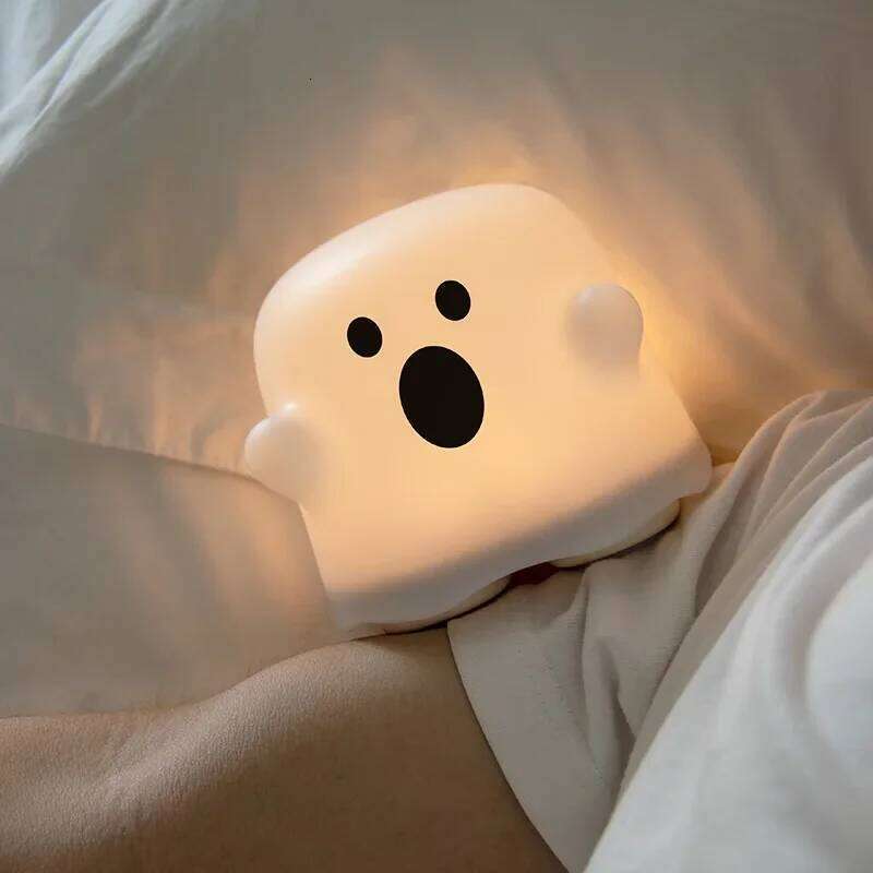 LED Night Lights for Children Bedroom Cute Boo Ghost Silicone Lamp Touch Sensor Dimmable Child Holiday Gift Rechargeable Z260127