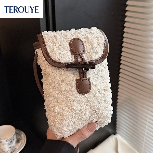 TEROUYE Fashionable and minimalist shoulder bag autumn and winter new style Chinese ethnic style small square bag casual women's handbag retro